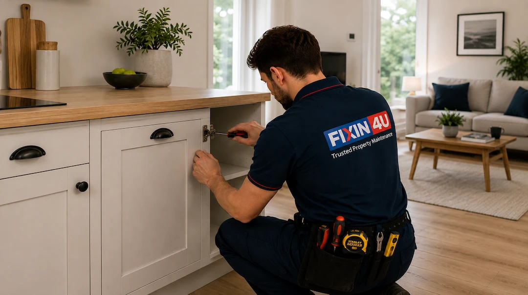 Home maintenance tools representing adjustment and maintenance services